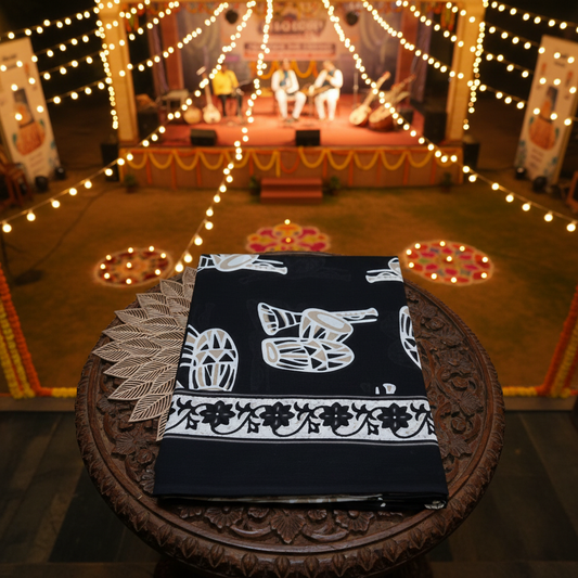 Black Saree - Cultural Concert Top View